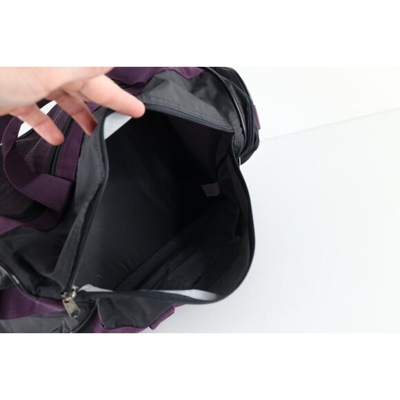 Vintage 90s MacGregor Spell Out Handled Duffle Gym Bag Carry On Weekender Purple - Picture 9 of 9